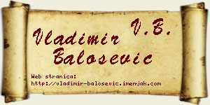 Vladimir Balošević vizit kartica
